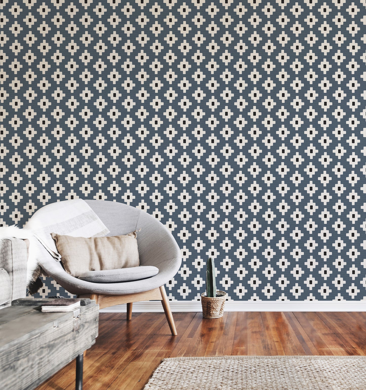 Modern Southwestern Cross Large Wallpaper