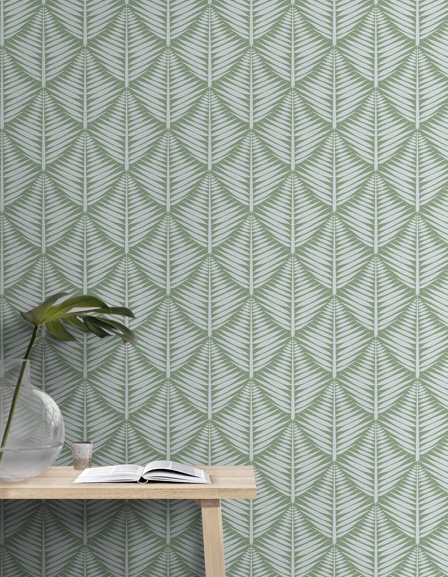 Geometric Fern Blocks Small Wallpaper