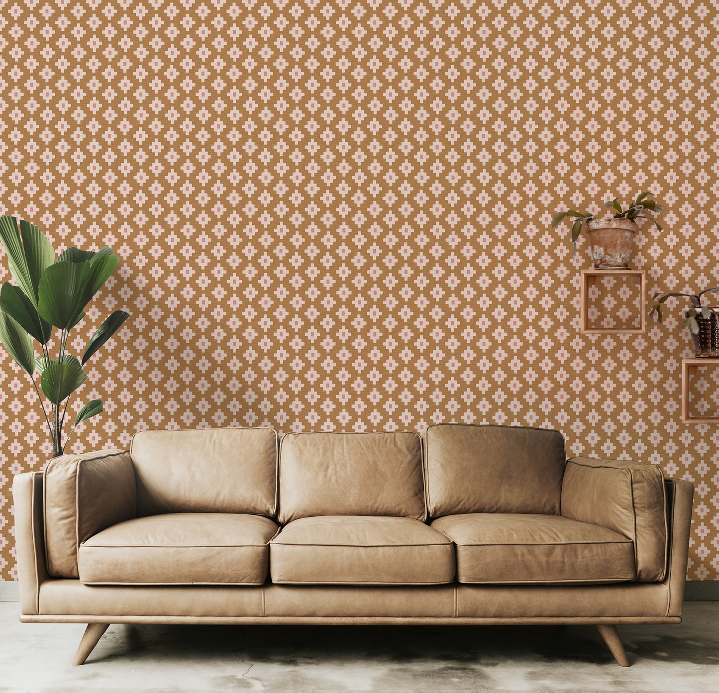 Modern Southwestern Cross Small Wallpaper.