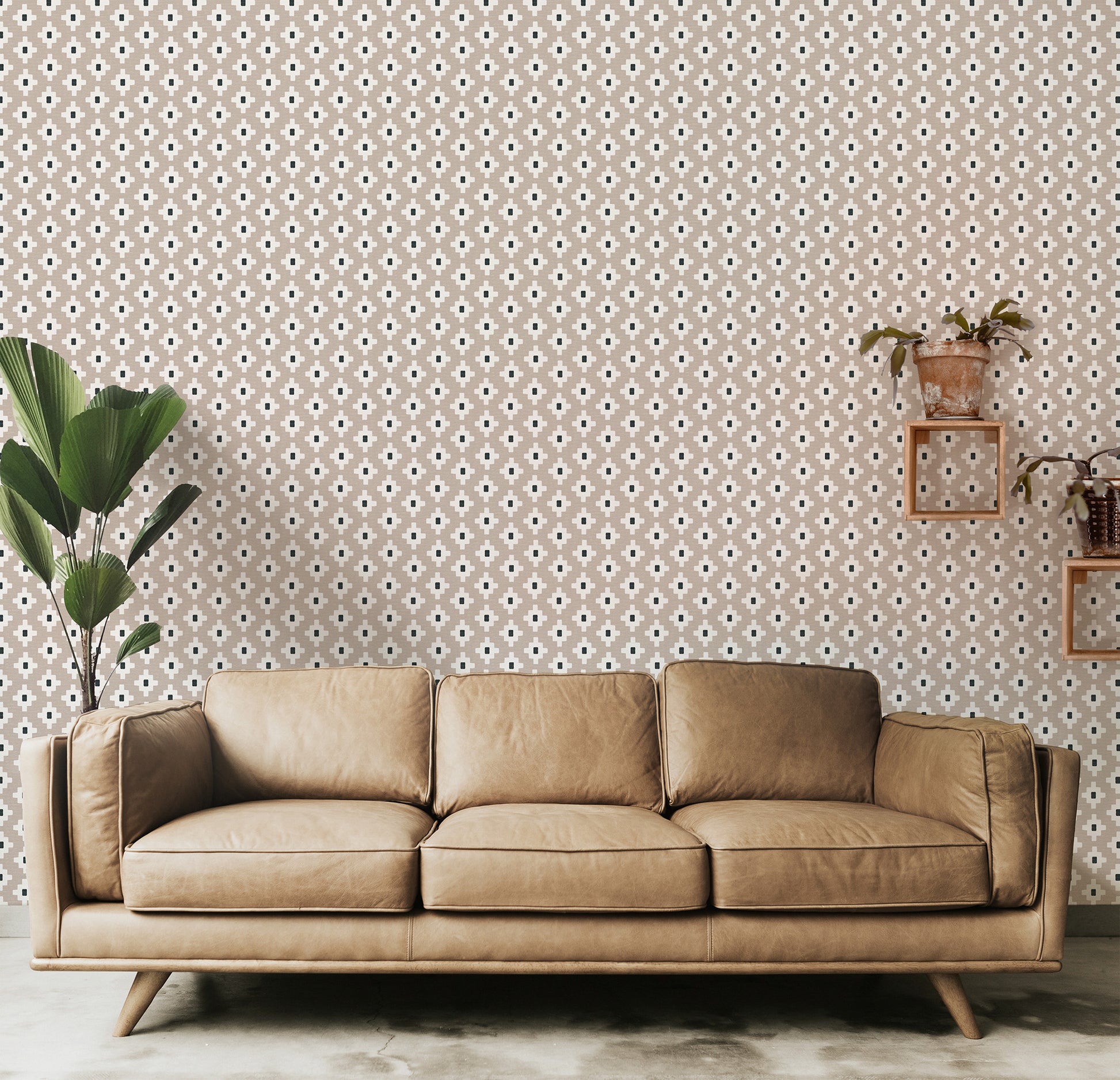 Modern Southwestern Cross Small Wallpaper.
