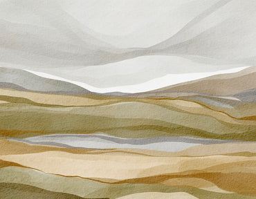 Soft Earth Tone Landscape Peel and Stick Wall Mural - Desert, Neutral, Mural