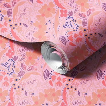 Sweet Pink Florals Wallpaper