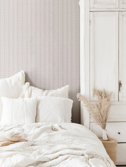 Bubble Dot Herringbone Wallpaper
