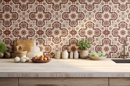 Moroccan Backsplash Wallpaper.