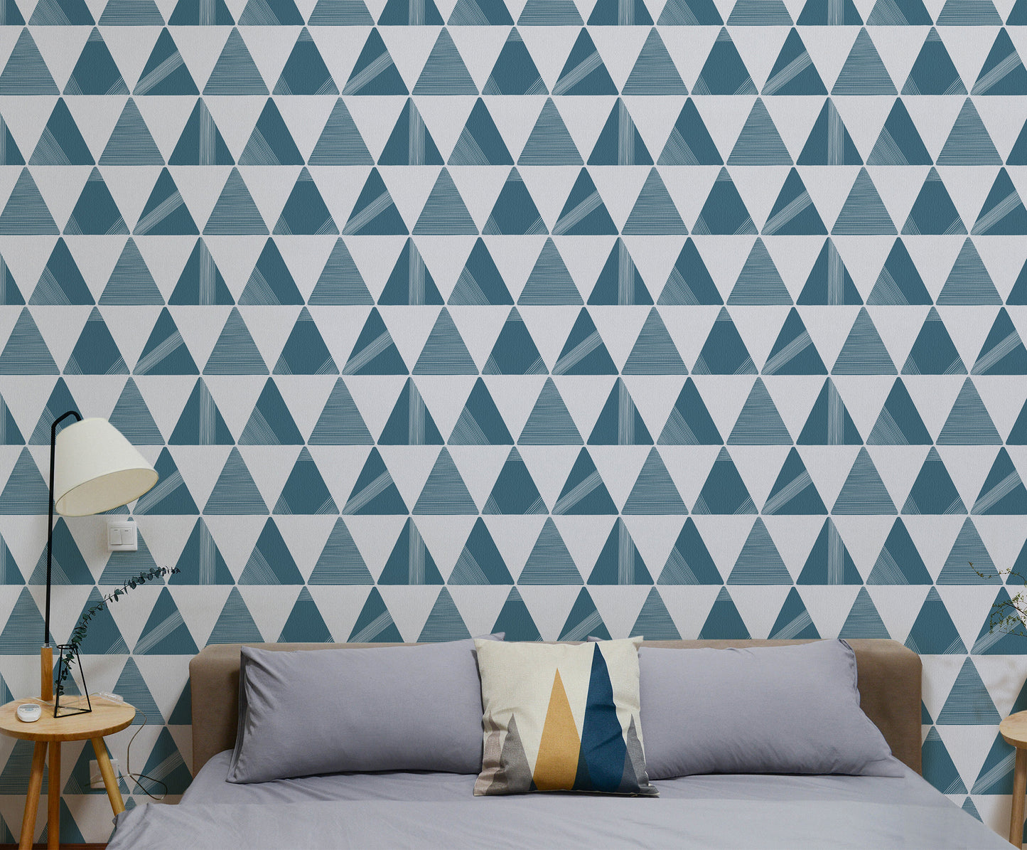Textured Modern Triangles Wallpaper