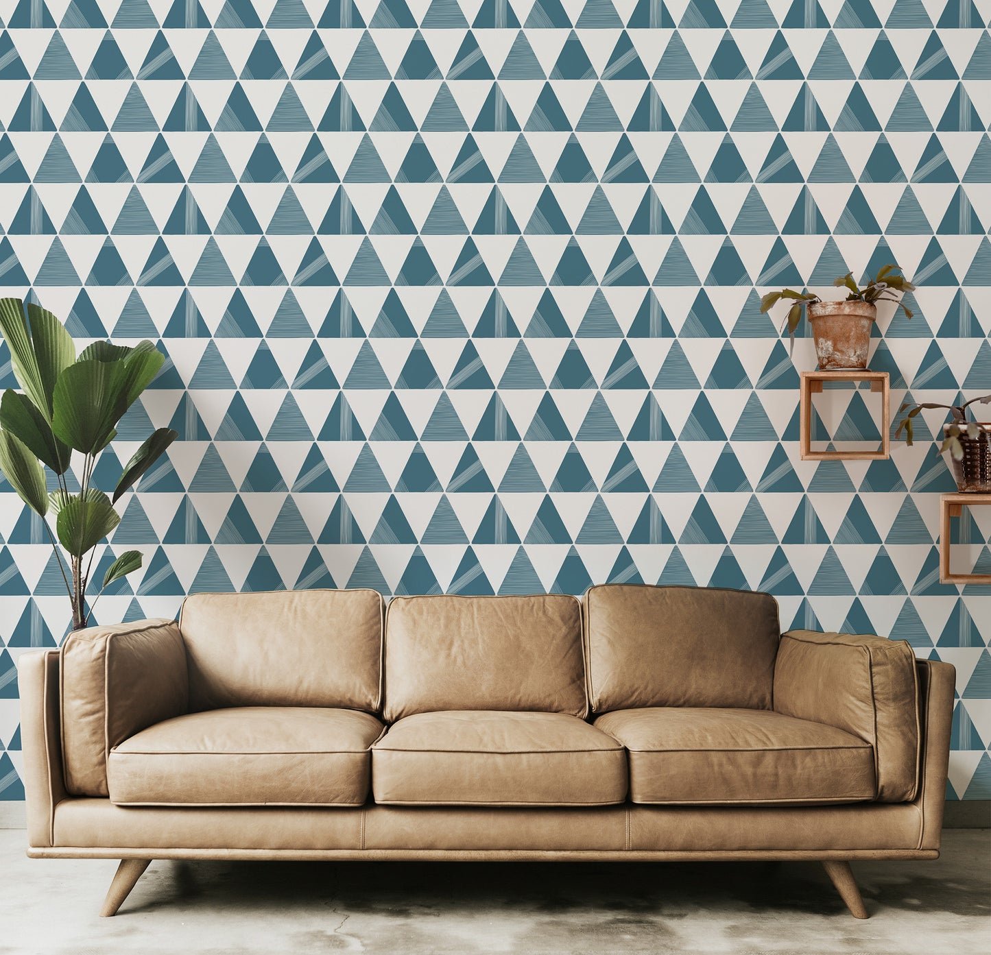 Textured Modern Triangles Wallpaper