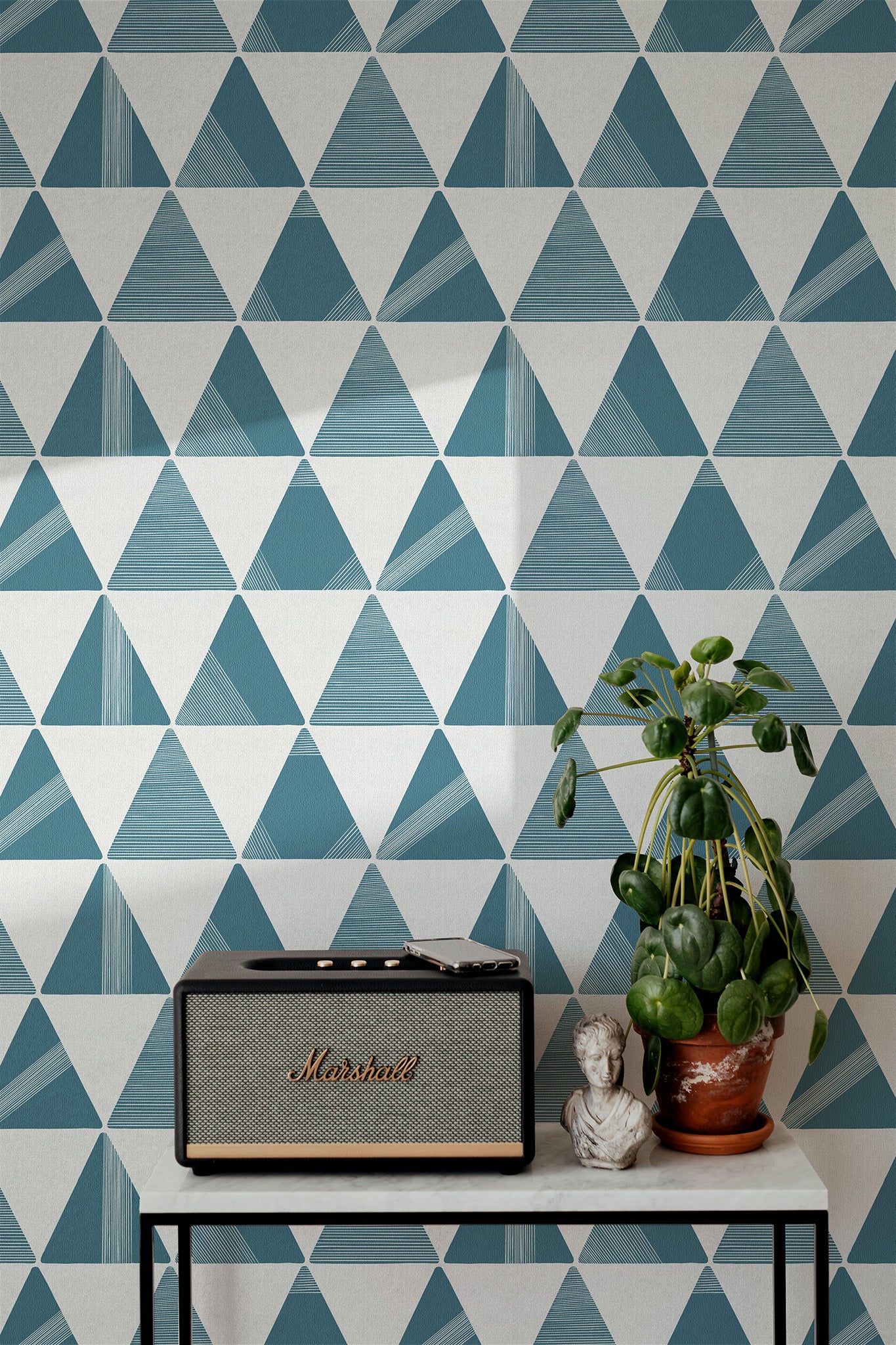 Textured Modern Triangles Wallpaper