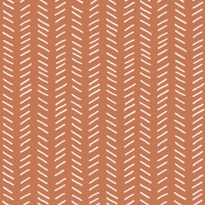 Terracotta Mudcloth Wallpaper