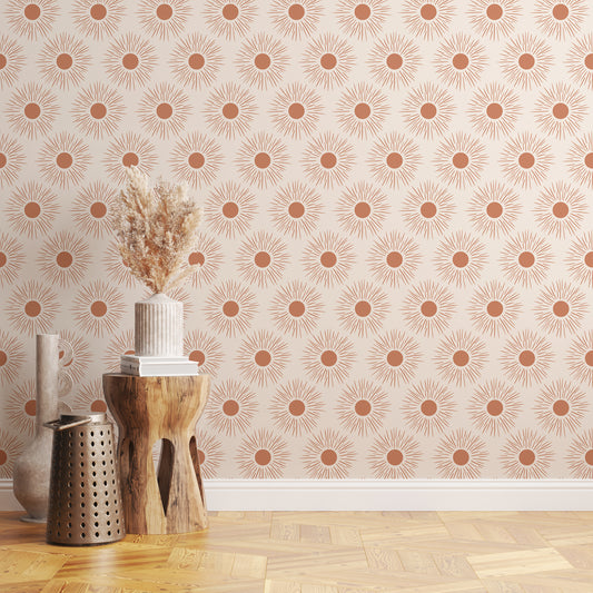 Terracotta Sun Wallpaper