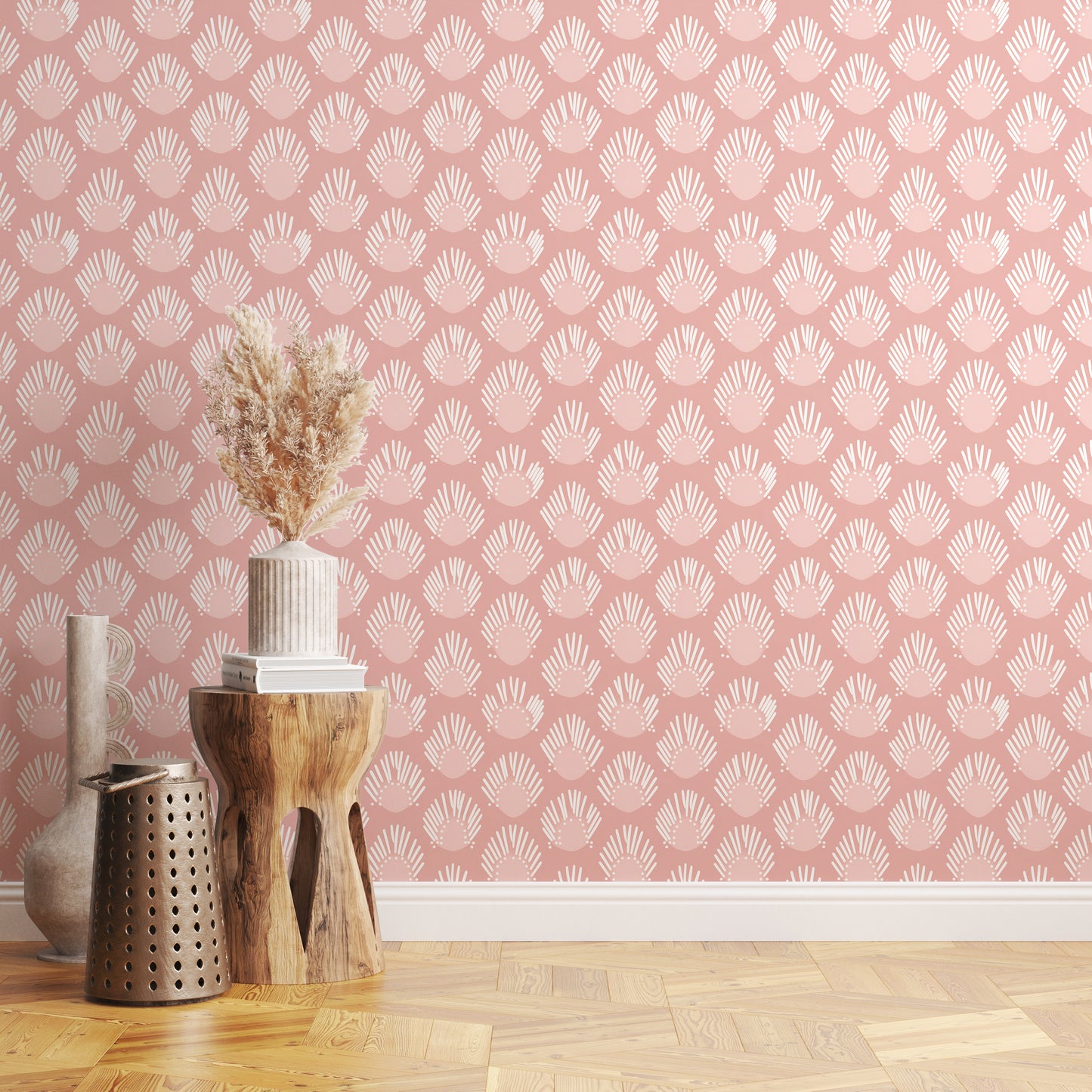 Tribal Vibes peel and stick wallpaper room mockup