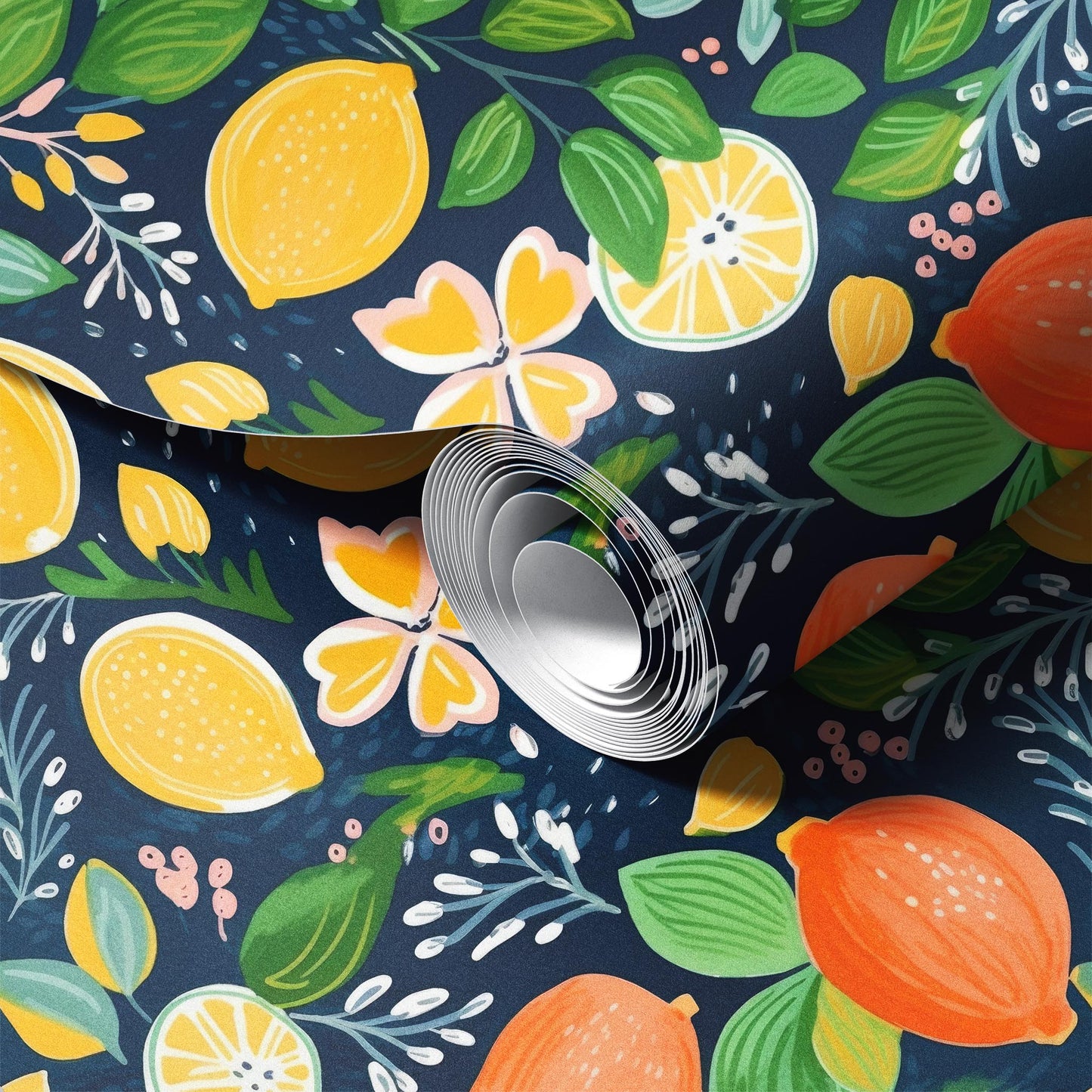 Tropical Citrus Peel and Stick Wallpaper