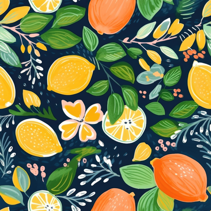 Tropical Citrus Peel and Stick Wallpaper