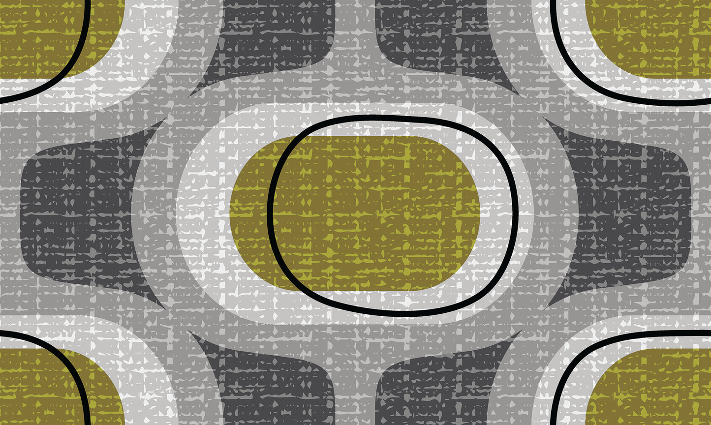 Tweedy Orbs in Retro Green Wallpaper