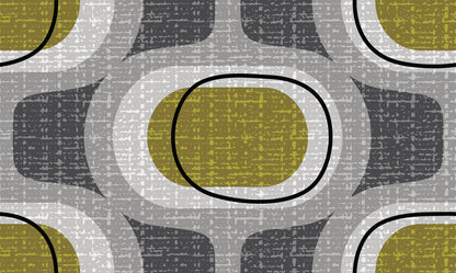 Tweedy Orbs in Retro Green Wallpaper