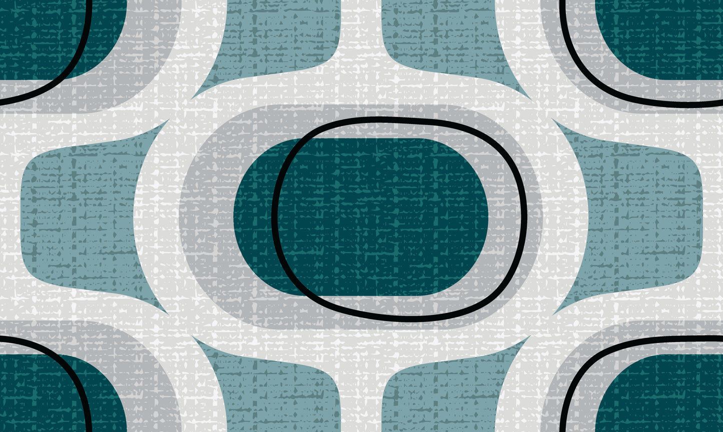 Tweedy Orbs in Teal Wallpaper