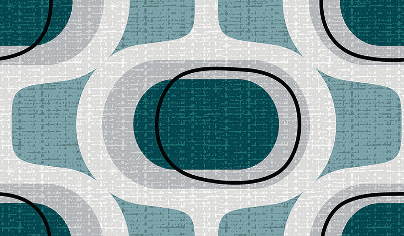 Tweedy Orbs in Teal Wallpaper