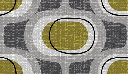 Tweedy Orbs in Retro Green Wallpaper