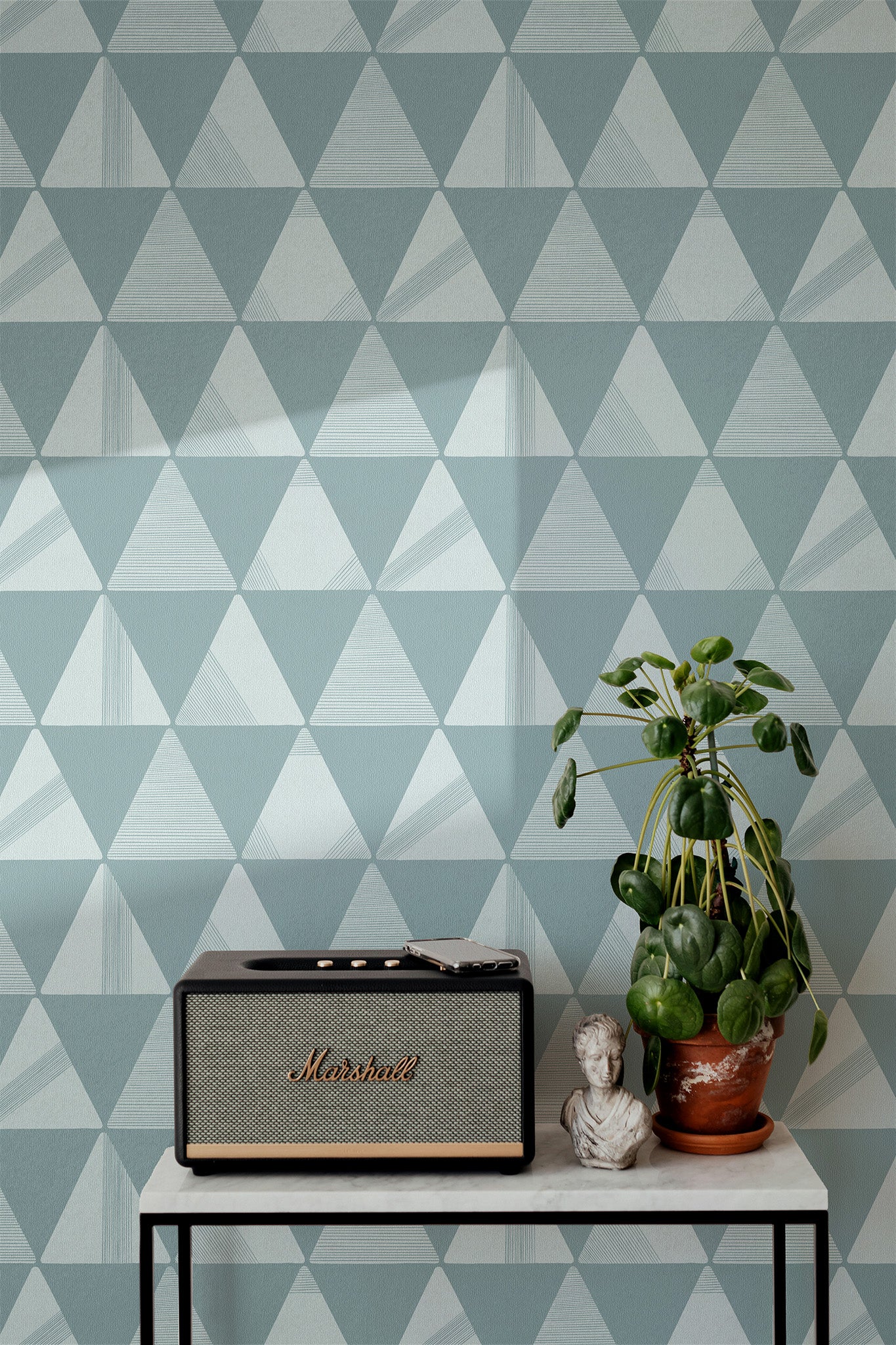 Textured Modern Triangles Wallpaper