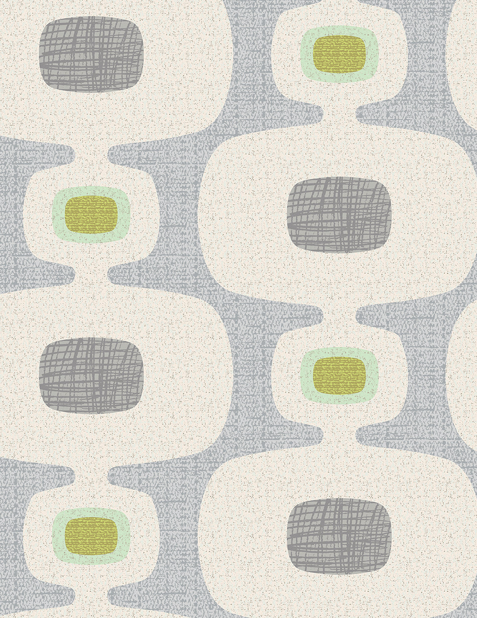 Vintage Television Scribble Orbs Wallpaper