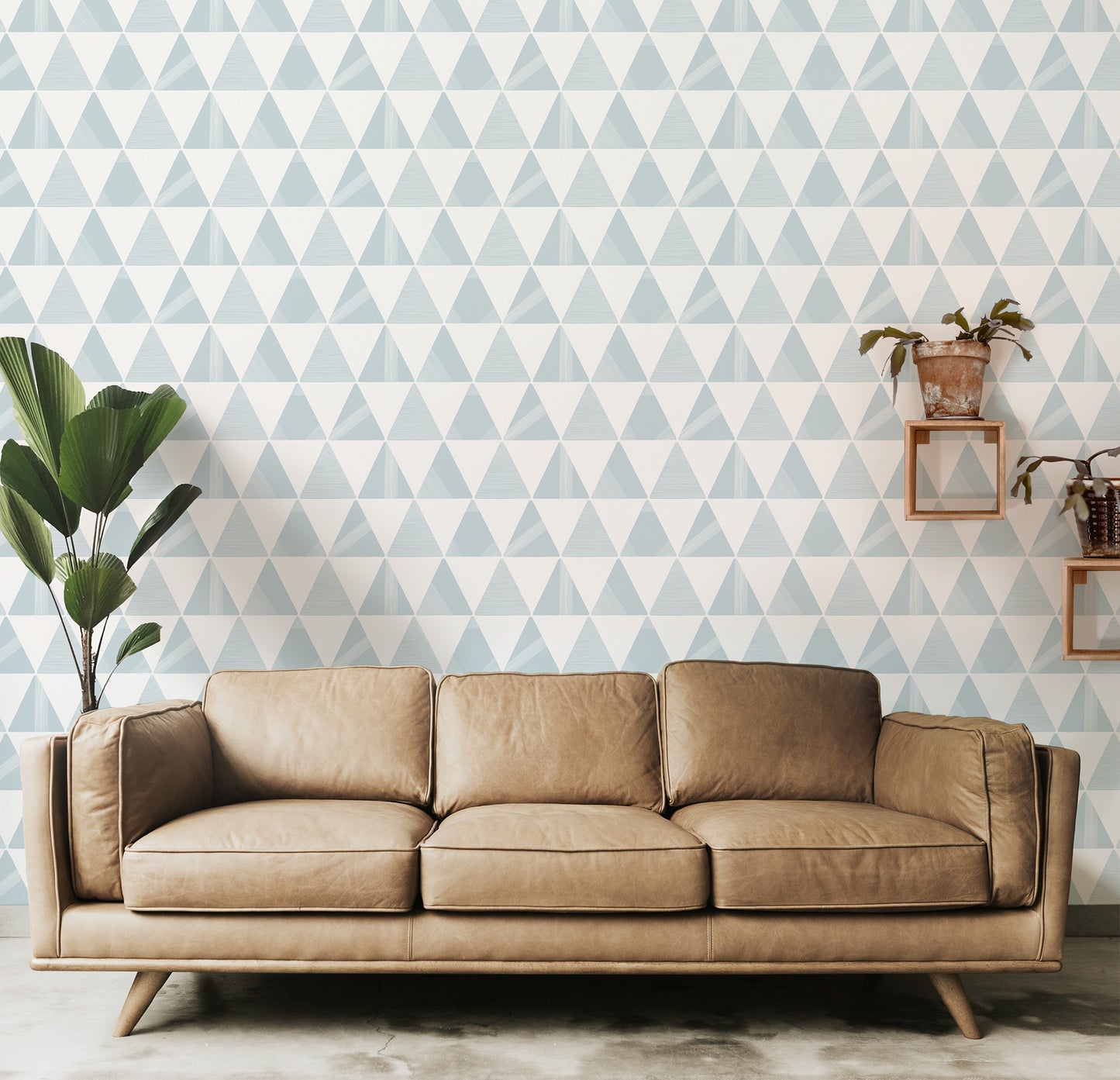 Textured Modern Triangles Wallpaper