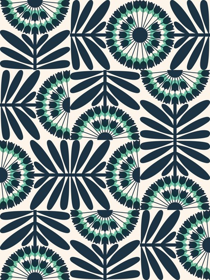 Retro Rotating Allium Wallpaper